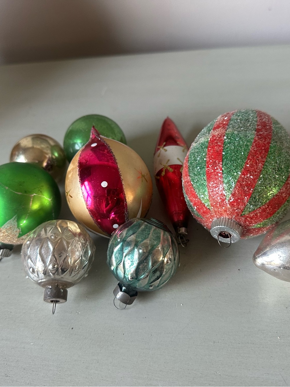 Antique and vintage glass Christmas ornaments shiny brite and more lot